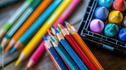 Back to School Arts Kit Graphite School Supplies Watercolor Paints and Stationery photo