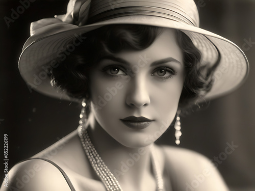 Vintage photo style 1920s movie actress Hollywood  © Intrepid Art