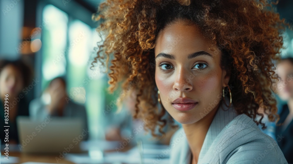 Businesswoman Leading Boardroom Meeting with Determination
Businesswoman Leading Boardroom Meeting with Determination