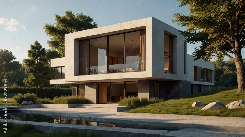 a minimalist modern house exterior that reflects the functional beauty a minimalist modern house exterior that reflects the functional beauty