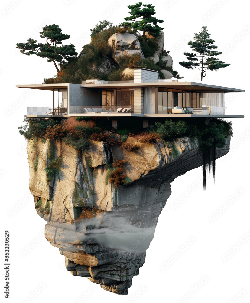 Modern cliffside retreat with dramatic architecture and stunning views ...