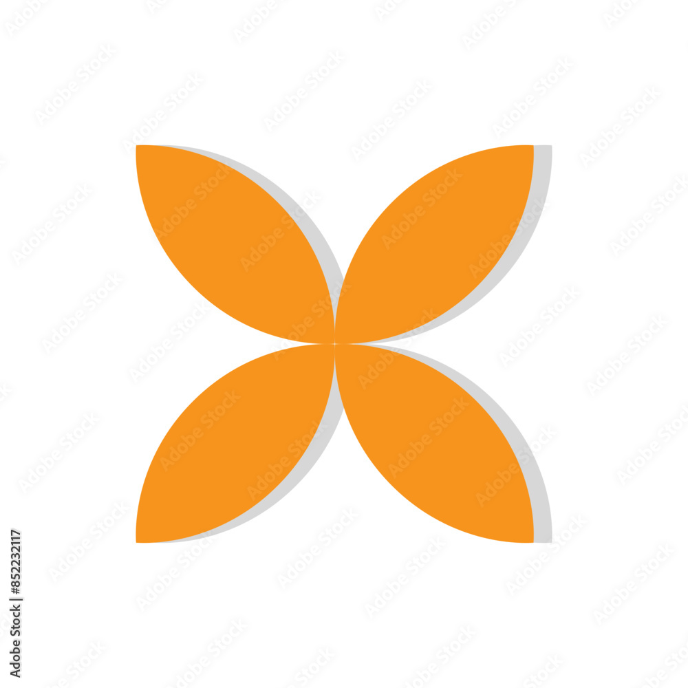 Abstract Geometric Shape Isolated on White Background. Vector Flat Illustration. Abstract Geometric Shape Isolated on White Background. Vector Flat Illustration.