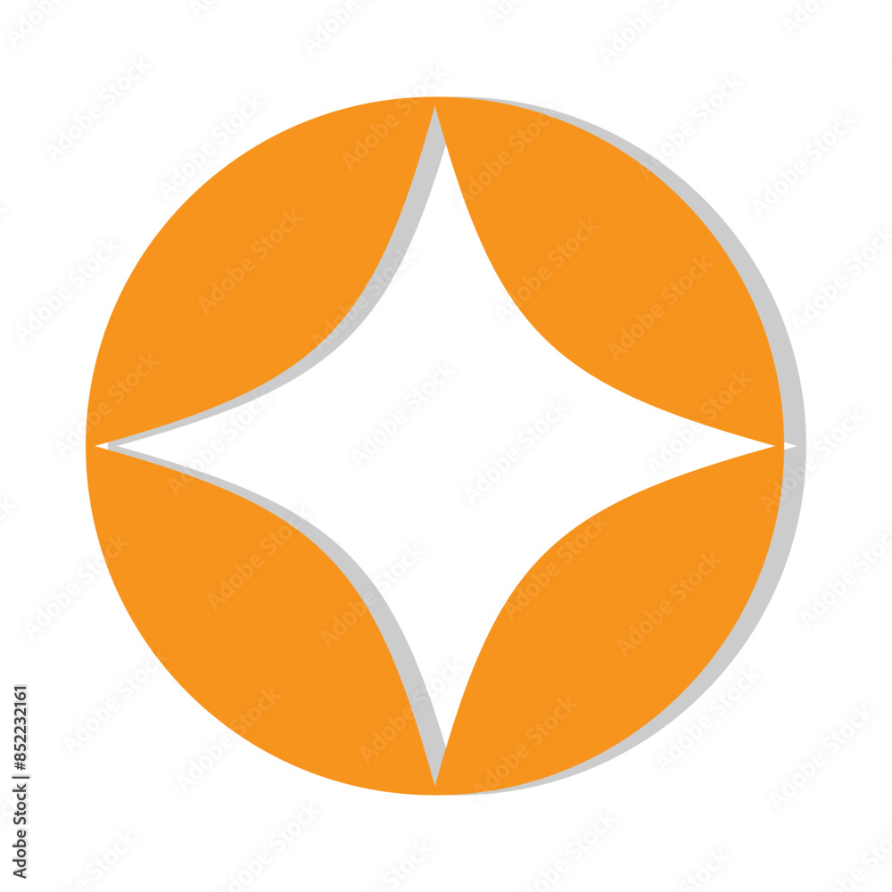 Abstract Geometric Shape Isolated on White Background. Vector Flat Illustration. Abstract Geometric Shape Isolated on White Background. Vector Flat Illustration.