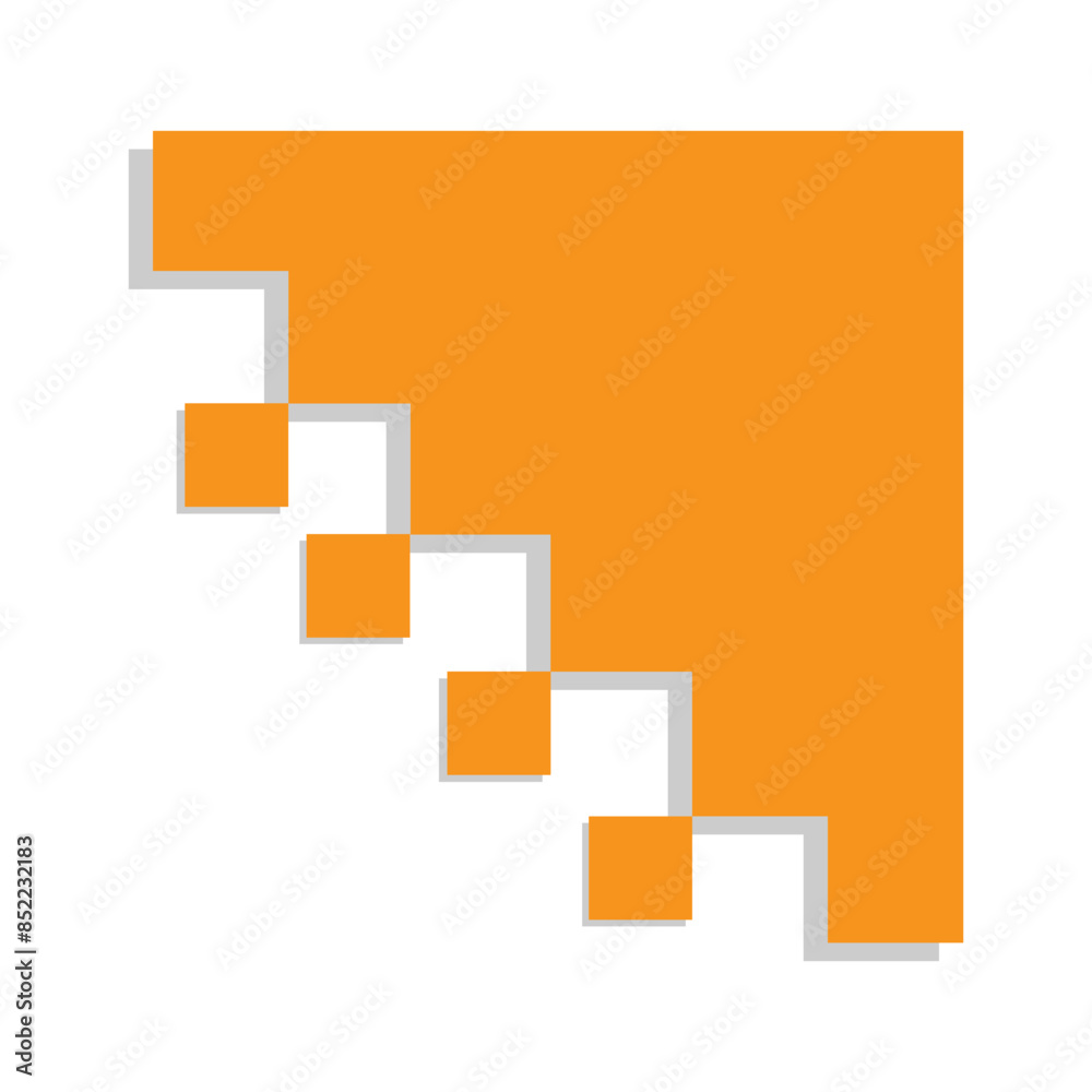 Abstract Geometric Shape Isolated on White Background. Vector Flat Illustration.