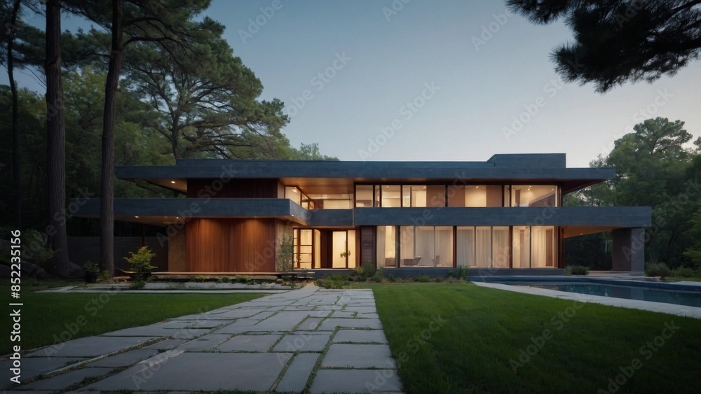 Design a minimalist modern house exterior influenced by the innovative style Design a minimalist modern house exterior influenced by the innovative style