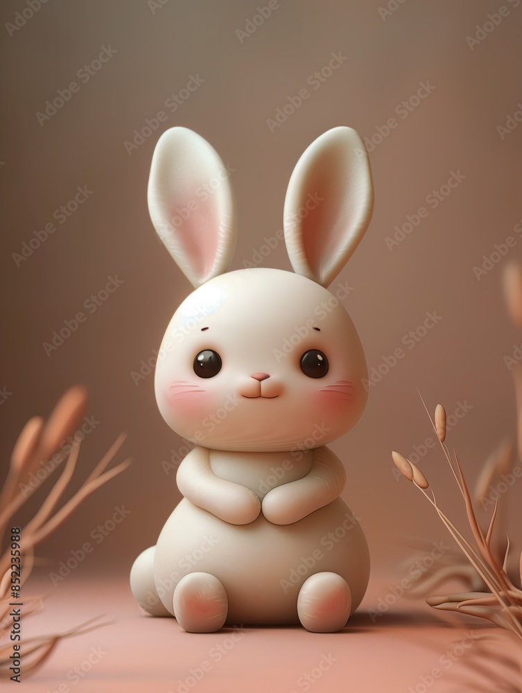 Obraz premium Cute Bunny Figurine