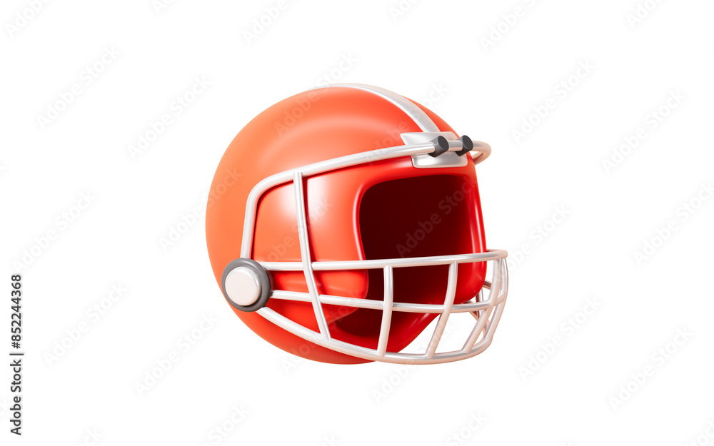 Fototapeta premium Cartoon protective helmet, 3d rendering.