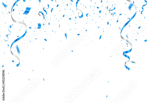 Blue Confetti Background For Decoration Various Festive Celebrations Vector Illustration
