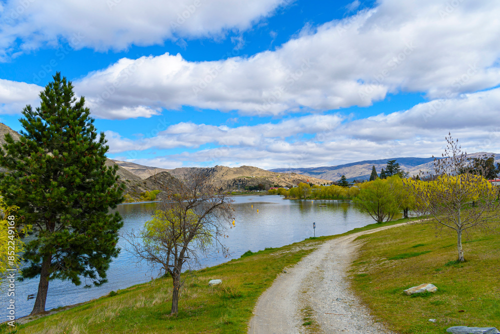 Landscape View Clutha River, Cromwell, South Island New Zealand