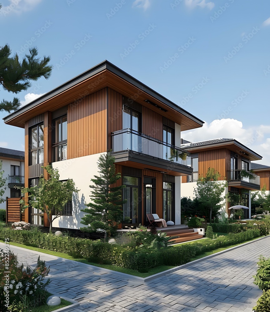 Modern Two Story Home with Balcony Modern Two Story Home with Balcony