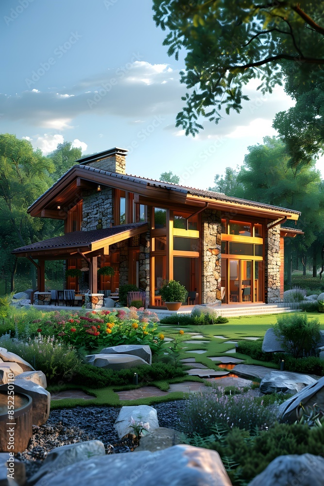 The beautiful house with amazing garden The beautiful house with amazing garden