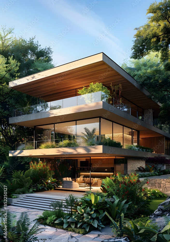 Modern house in the forest Modern house in the forest