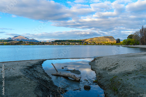 Landscape Scenery Lake Wanaka, South Island New Zealand; Sunset Time