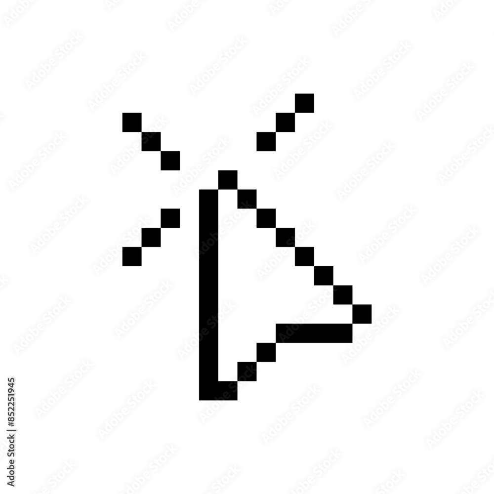 pixelate 2d cursor illustration black white icon pixelate 2d cursor illustration black white icon