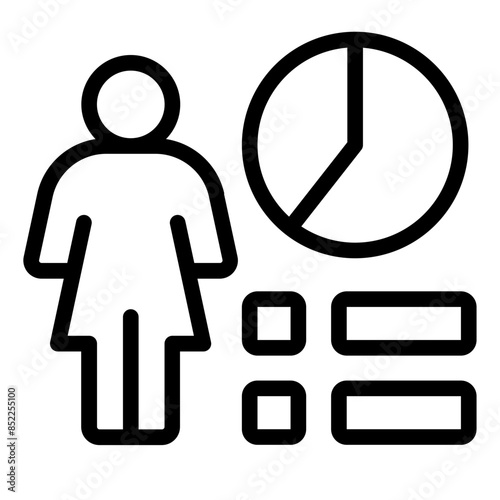 Female Presentation demographic data icon