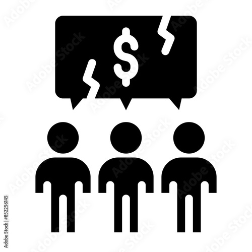Poverty population crisis icon