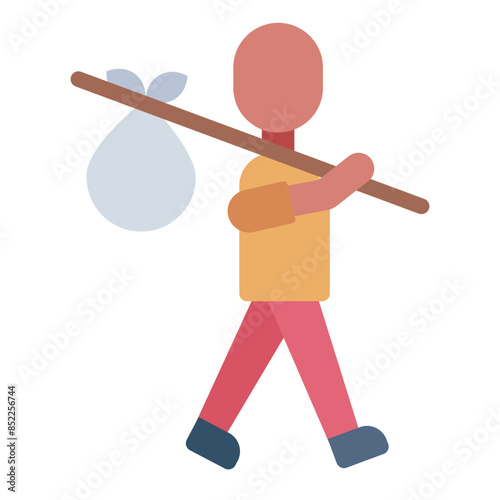 Refugee migrate people icon