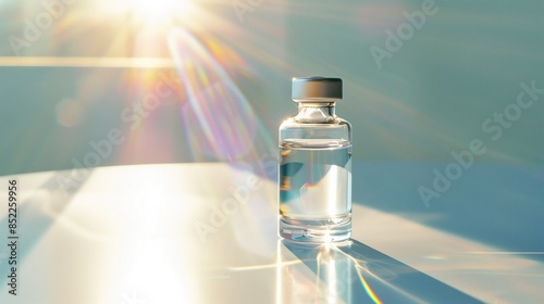 Medicine bottle of semaglutide with clear liquid Photos for marketing emails
