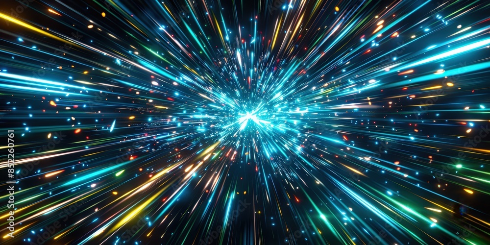 Naklejka premium Abstract Light Streaks and Sparks