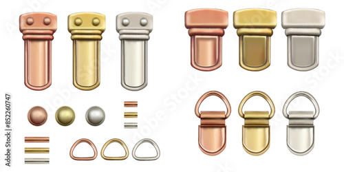 Haberdashery accessories. Set Metal locks for bags.