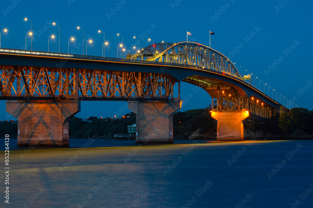 Harbour Bridge Auckland New Zealand - View from Waterfront