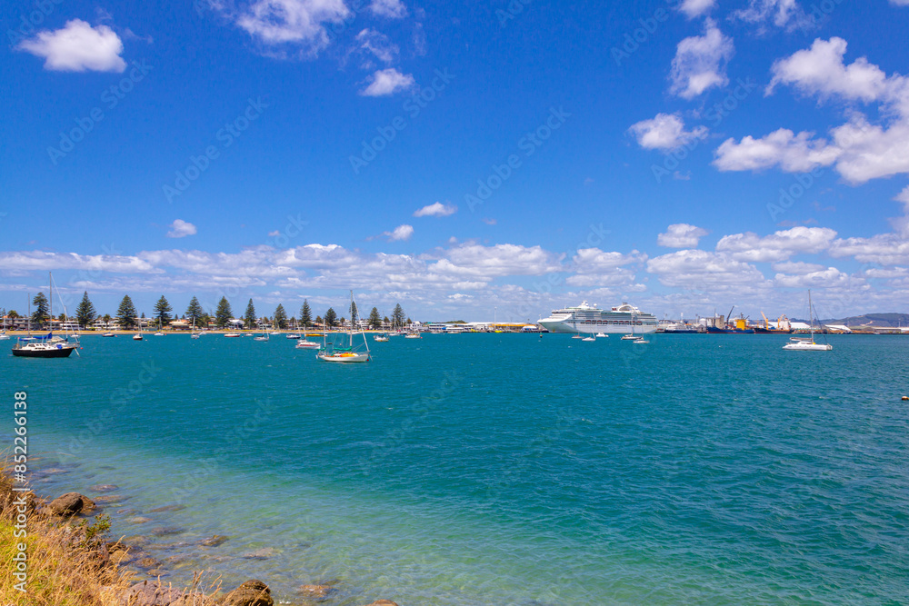 Boats Mooring at Pilot Bay, Mount Maunganui Beach, Tauranga - New Zealand