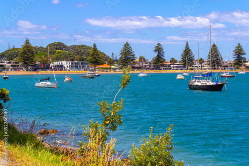 Boats Mooring at Pilot Bay, Mount Maunganui Beach, Tauranga - New Zealand