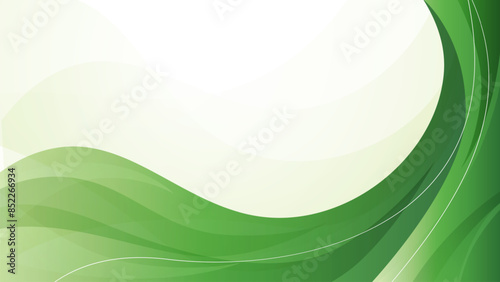 Abstract green geometric background with line ornament