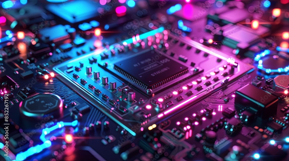 an abstract hardware board an abstract hardware board