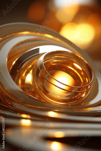 a close up of some rings on a table
