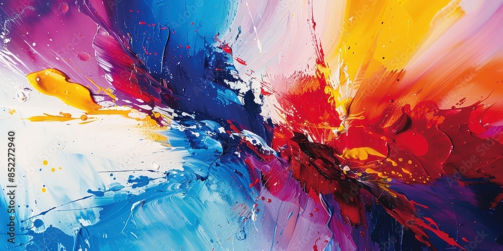 Abstract Expressionist Painting with Vibrant Colors Abstract Expressionist Painting with Vibrant Colors