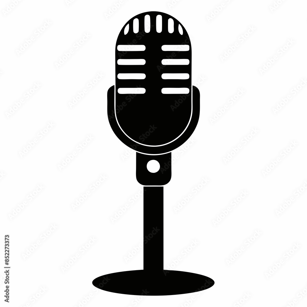 microphone icon vector silhouette illustration microphone icon vector silhouette illustration