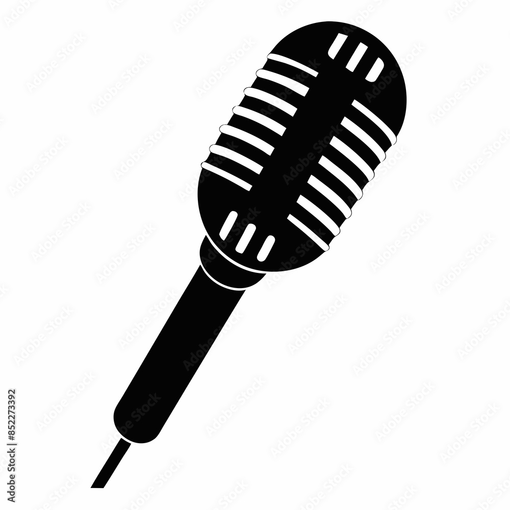 microphone icon vector silhouette illustration microphone icon vector silhouette illustration