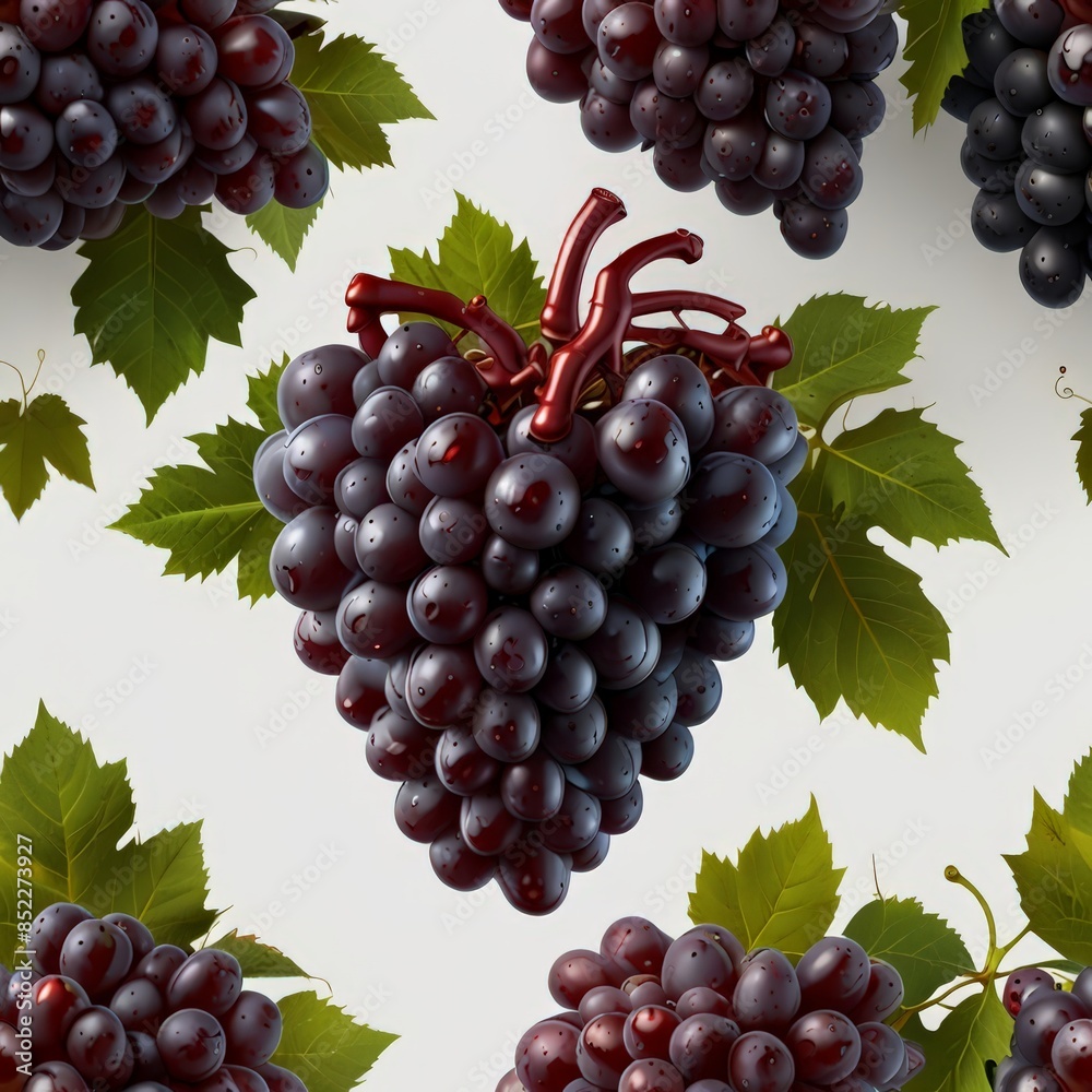 Fototapeta premium berries on a black background
