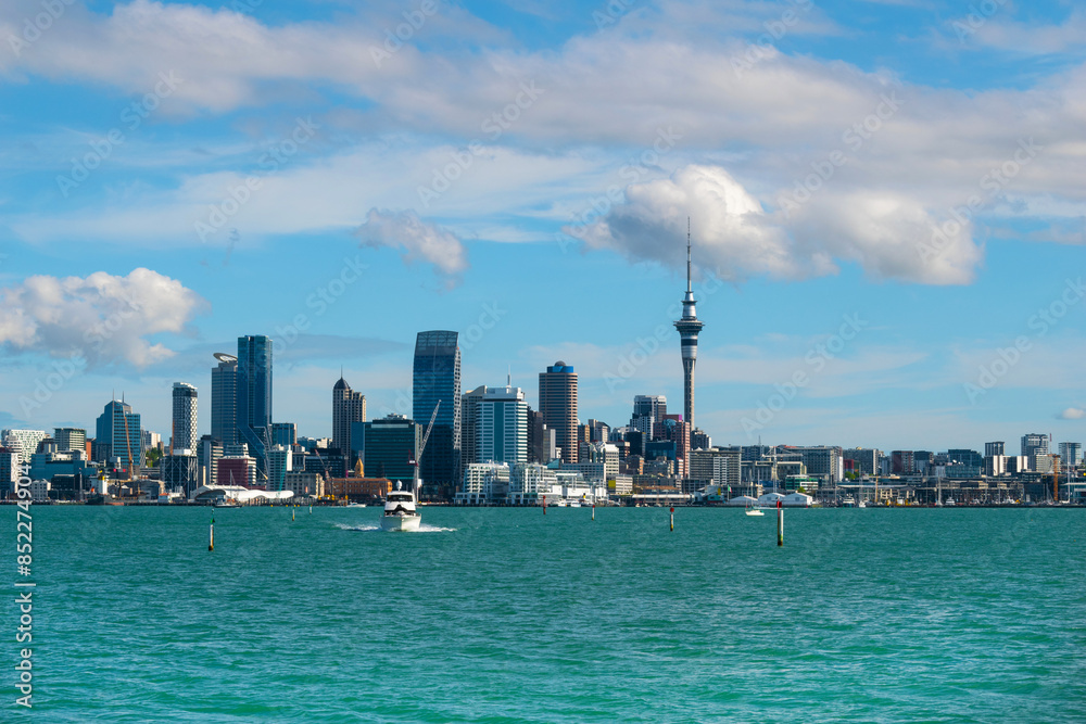 Auckland City View from Bayswater Wharf Auckland, New Zealand