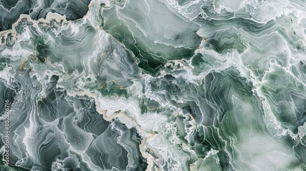 Fototapeta premium Green Marble Texture, Generative AI