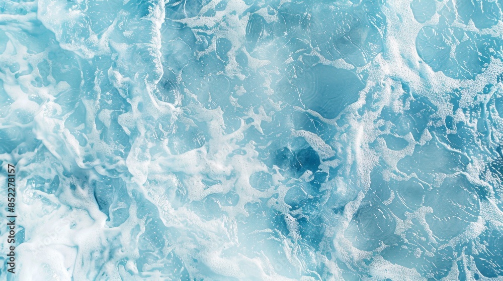 Obraz premium Vibrant Blue Ocean Waves Texture - Generative AI