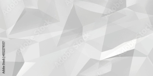 Abstract white crumpled paper texture background, White empty leaf of crumpled paper. Vector illustration.