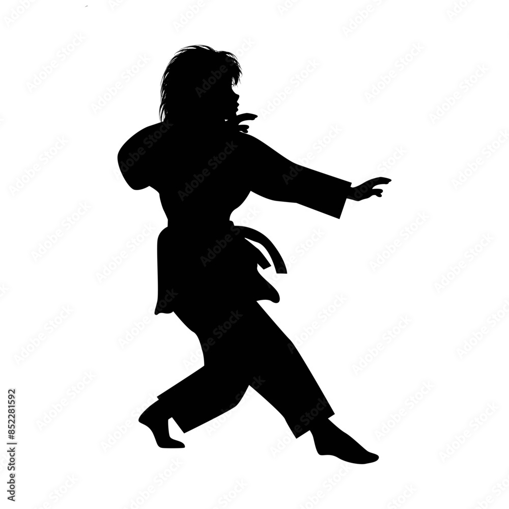 Girl Martial Art Silhouette
