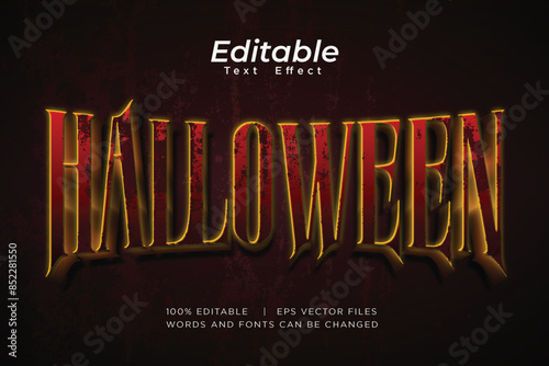 Spooky Halloween Pumpkin Editable Text Effect