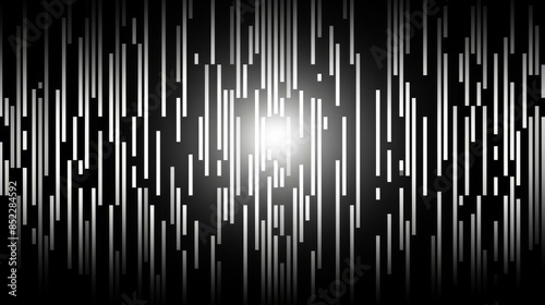 Sleek barcode scanlines pattern in minimalist flat design with clean black and white lines. © Crazy Juke