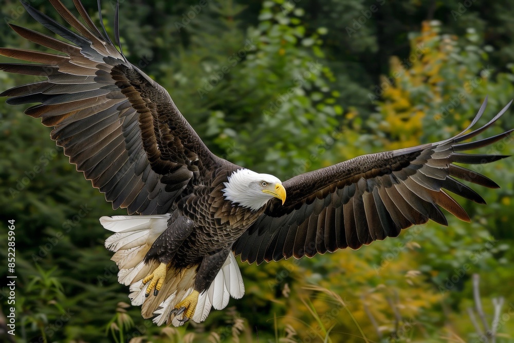 Fototapeta premium bald eagle in flight