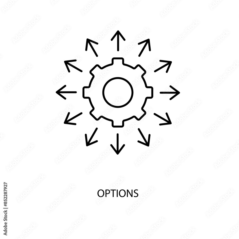 options concept line icon. Simple element illustration. options concept outline symbol design. options concept line icon. Simple element illustration. options concept outline symbol design.