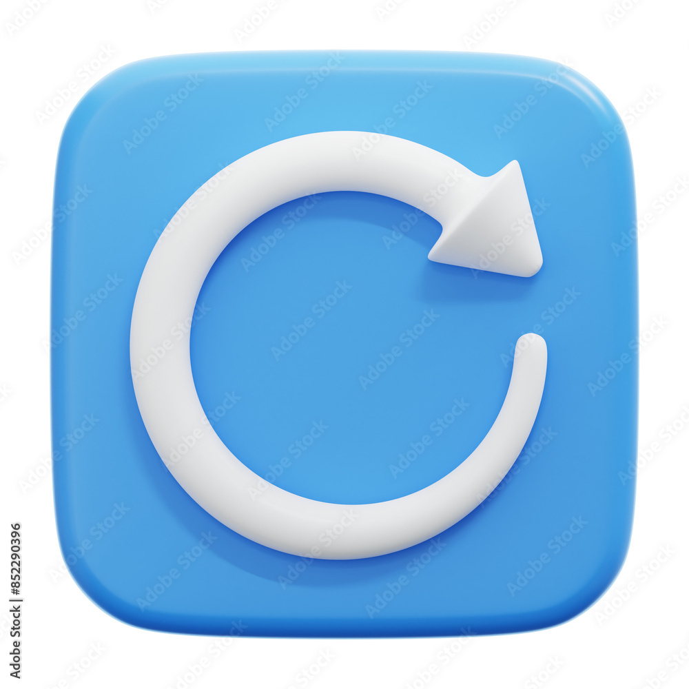 ROTATE RIGHT 3D ICON ILLUSTRATION ROTATE RIGHT 3D ICON ILLUSTRATION
