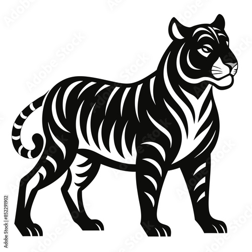 Vector illustration of a tiger