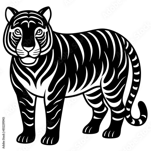 Vector illustration of a tiger