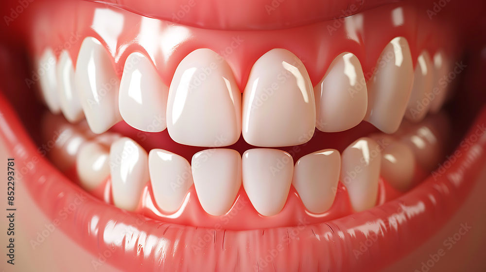Illustration of teeth and gums The chewing component of human food intake
