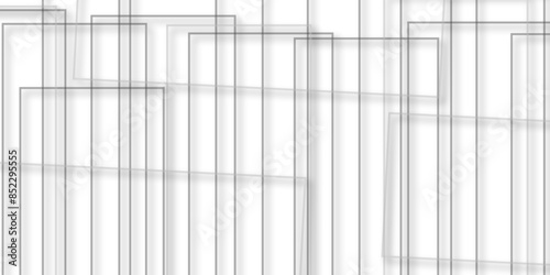 Wallpaper Mural Abstract background with lines and square shape geometric pattern light gray and white seamless technology design, Metal grid isolated on the white background. Prison bars. 3D illustration.  Torontodigital.ca