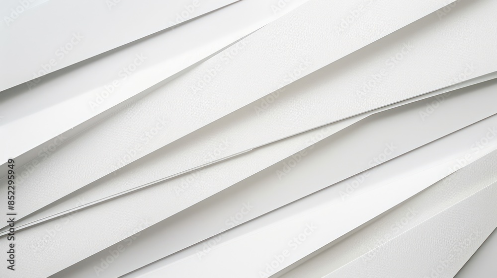 An array of white paper sheets with a dynamic and elegant overlapping design, creating a textured pattern