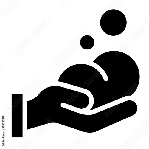 Foam soap for cleaning icon